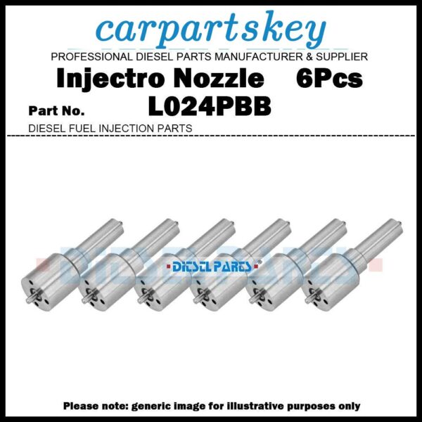 6Pcs Fuel Injector Nozzle L024PBB for Hyundai 12.9d D6CA 33800-84100 BEBE4B15002