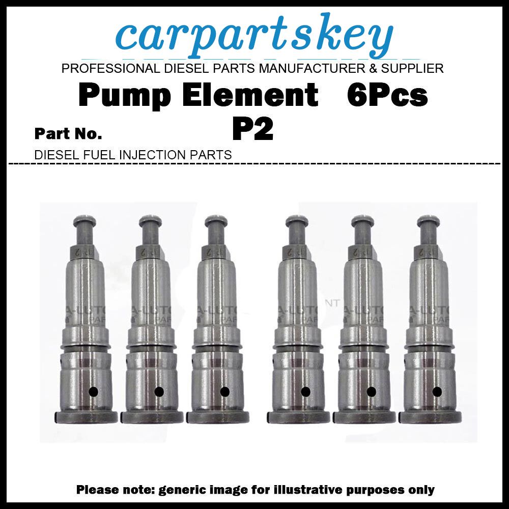 6Pcs Pump Element Plunger P2 134101-1420 for NISSAN UD Trucks PD6 PE6 PE6H