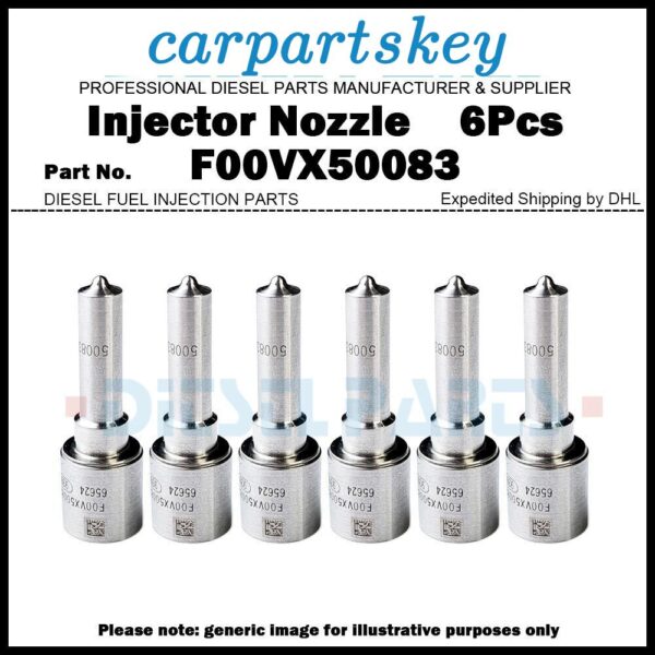 6 Fuel Injector Nozzle F00VX50083 for Mercedes Benz OM470 0445120303 A4720701087