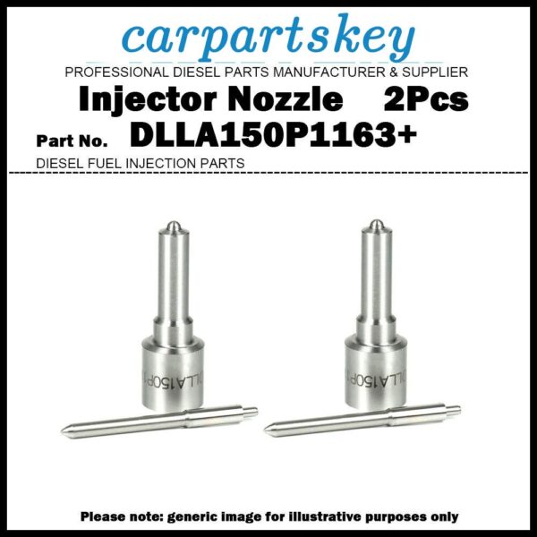 2Pcs Injector Nozzle DLLA150P1163+ for MERCEDES BENZ ACTROS MP2 MP3 11.9D 15.9D