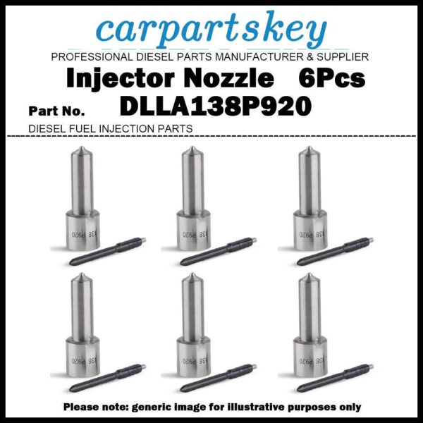 6x Fuel Injector Nozzle DLLA138P920 for Komatsu SAA6D140E 6261113200 095000-6140