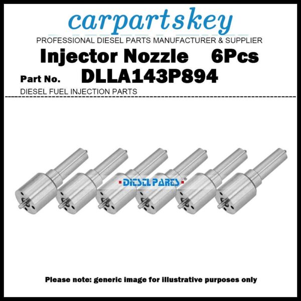 6x Fuel Injector Nozzle DLLA143P894 for IVECO EuroTech EuroTrakker Stralis 7.8D