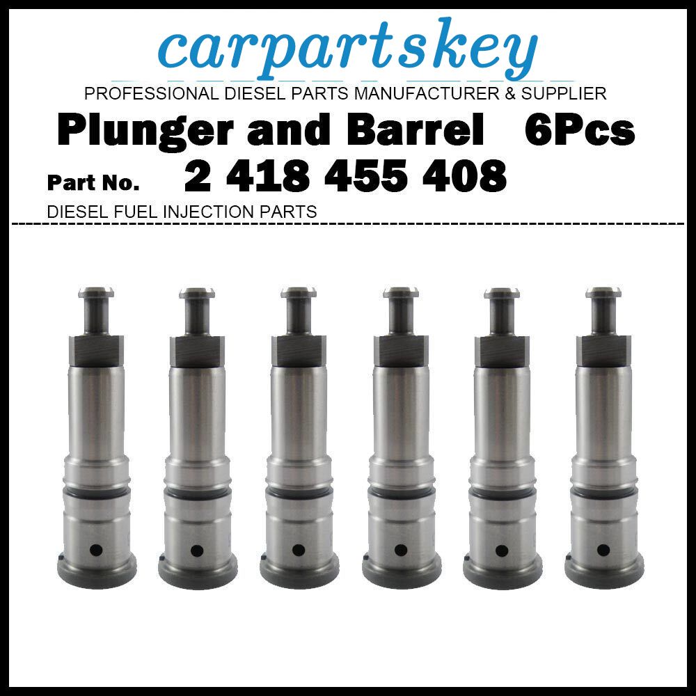 6x Pump Element Plunger and Barrel 2455-408 2418455408 for JOHN DEERE 6081 8.1L