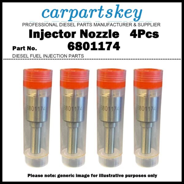 4x Fuel Injector Nozzle 6801174 for MASSEY FERGUSON 292 610T 620 / Maxion P4000T