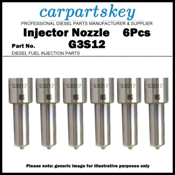 6Pcs Injector Nozzle G3S12 for HINO 500 J08E KOBELCO SK200-8 SK260-8 23670-E0400
