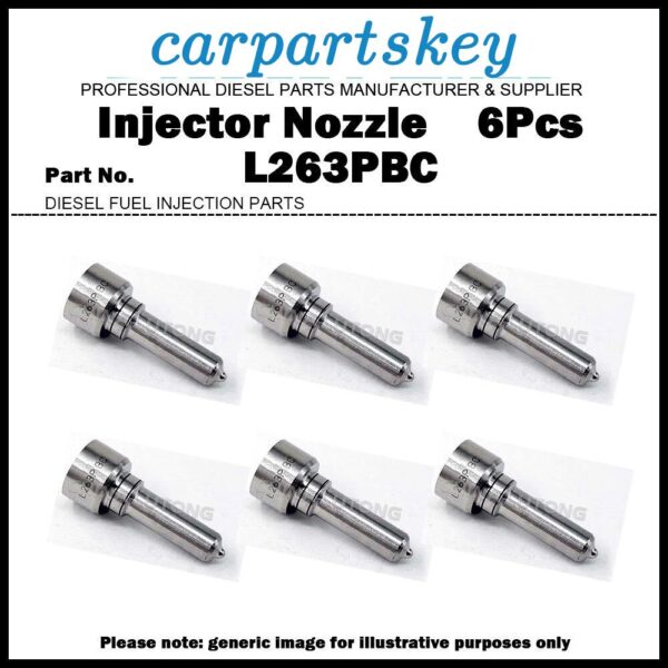 6x Fuel Injector Nozzle L263PBC for Volvo Penta D16 BEBE5H00001 3883426 3801144