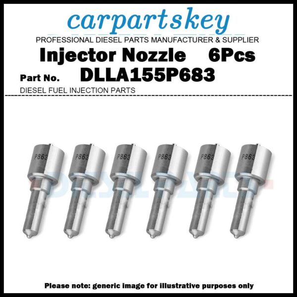 6Pcs Injector Nozzle DLLA155P683 for Hino 700 12.9d K13C ?095000-1031 23910-1044