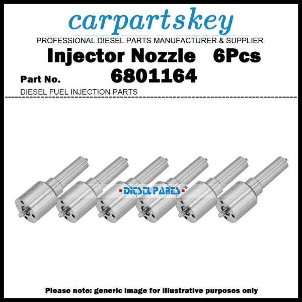 6x Diesel Fuel Injector Nozzle Tip 6801164 for MMW 229 Tractor 1280R 685