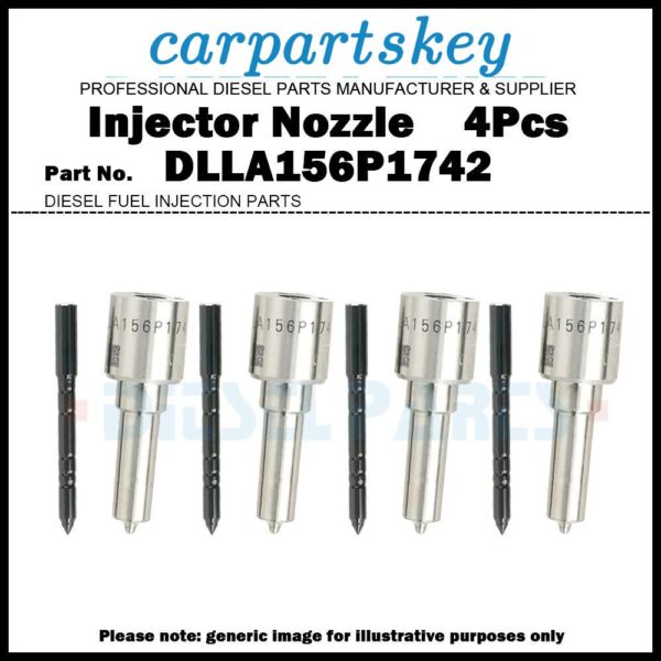 4x Fuel Injector Nozzle DLLA156P1742 for Kia Hyundai i20 i30 1.6CRDI 33800-2A900
