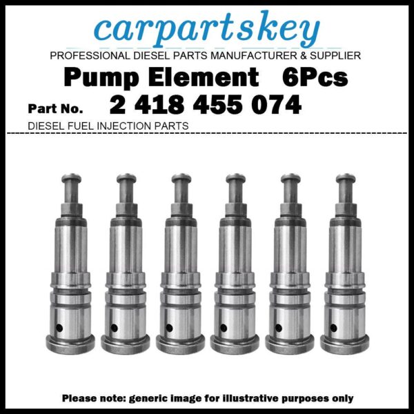 6x Pump Element Plunger and Barrel 2418455074 2455-074 U990 for MAN D2866