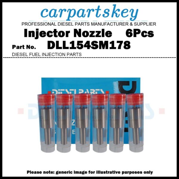 6x Fuel Injector Nozzle DLL154SM178 for Hitachi EX300-5 EX350H-5 ISUZU 6SD1TQA1