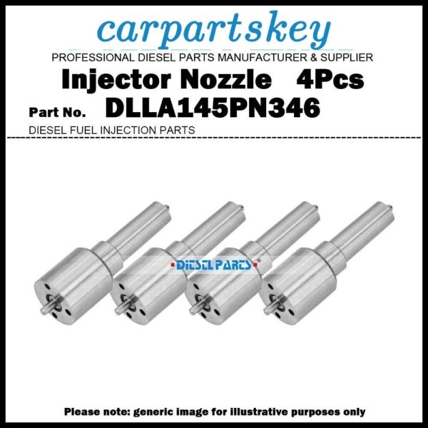4Pcs Diesel Fuel Injector Nozzle DLLA145PN346 for Komatus S4D95LE 6205-11-3200