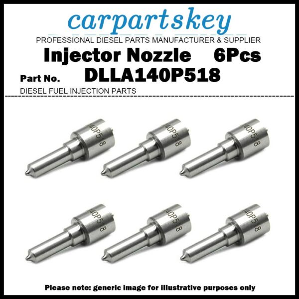 6Pcs Fuel Injector Nozzle DLLA140P518 for CUMMINS 6CTAA-8.3L 0432191628 3928387
