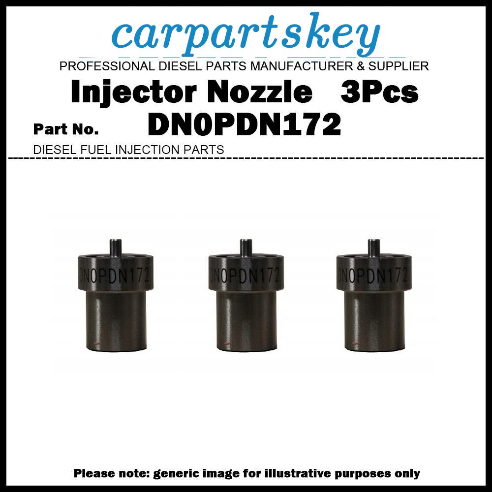 3x Fuel Injector Nozzle DN0PDN172 119620-53001 for Komatsu Yanmar 3D68 3D72 3D74