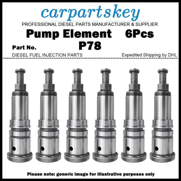 6x Pump Element Plunger and Barrel P78 134101-9620 for HINO EP100 EP100-T