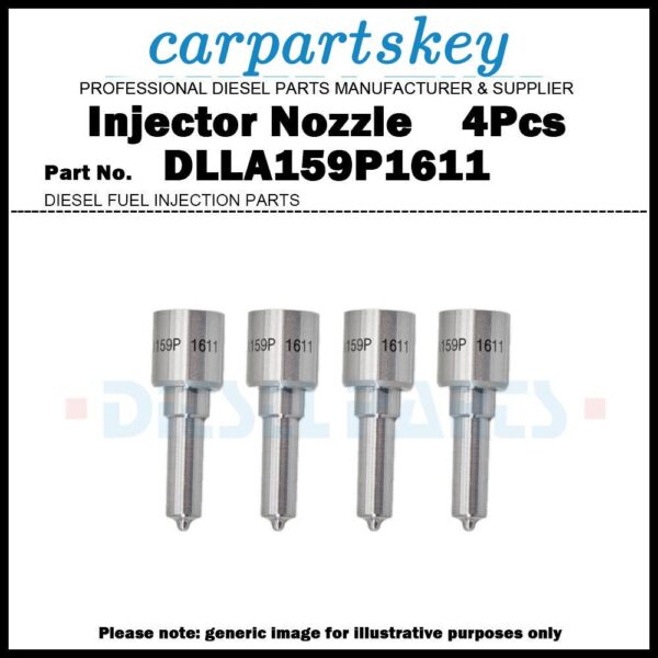 4x Injector Nozzle DLLA159P1611 for 07?-10 CHEVY GMC DURAMAX 6.6d LMM 0986435520