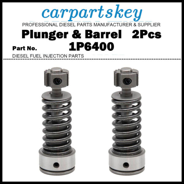 2x Plunger and Barrel Assembly 1P6400 for Caterpillar CAT D342 D343 583K D8H D8K