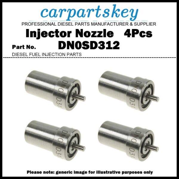 4x Fuel Injector Nozzle DN0SD312 for 1994-2002 Citroen Jumper Peugeot Boxer 2.5D