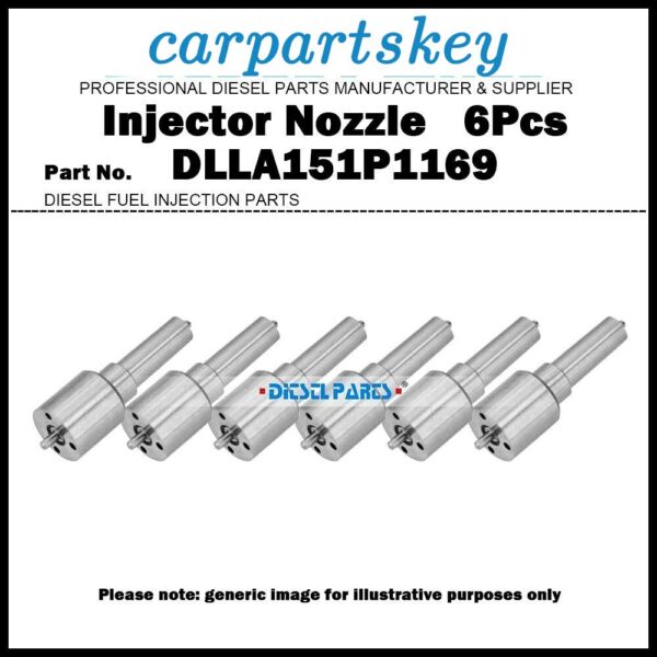 6 Fuel Injector Nozzle DLLA151P1169 for VOLVO EC240B D6D Deutz BF4M2012 BF6M2012