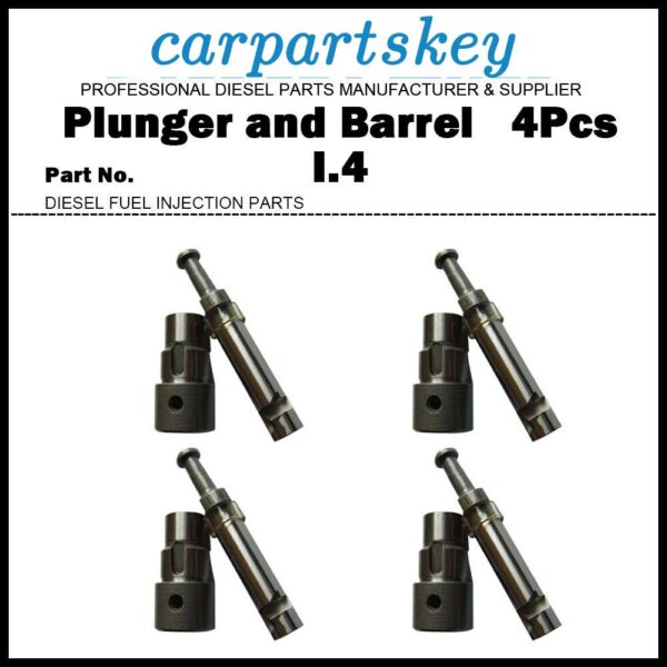 4Pcs Plunger and Barrel I.4 129400-51100 for Yanmar 3TNE84 3D78 3D84 4D84 3TN84L