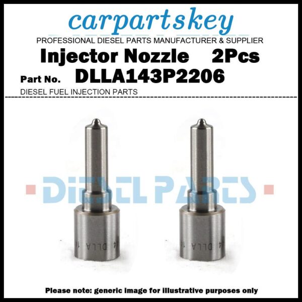 2Pcs Fuel Injector Nozzle DLLA143P2206 for Cummins 0445120252 0445120254 5263315