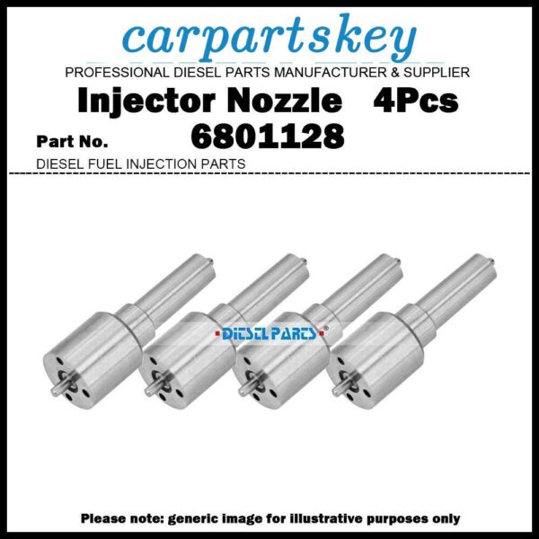 4x Fuel Injector Nozzle 6801128 for Case Cummins 4B 4BT 6760425 6760426 6760525