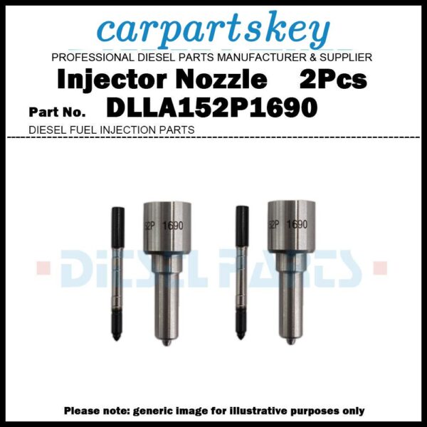 2 Fuel Injector Nozzle DLLA152P1690 for Yuchai YC4G 0445120083 G2100-1112100-A38