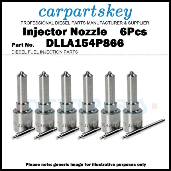 6Pcs Fuel Injector Nozzle DLLA154P866 for MAN D2876 D2866 0432191416 0432191415