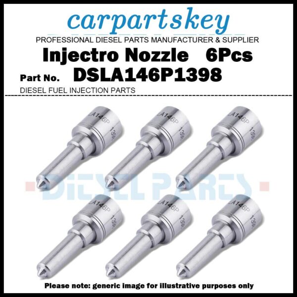 6Pcs Fuel Injector Nozzle DSLA146P1398 for Detroit Series 60 14L N3 / 0414703002