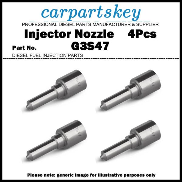 4Pcs Fuel Injector Nozzle G3S47 for ISUZU D-MAX 2.5D 4JK1 8982601090 295050-1900