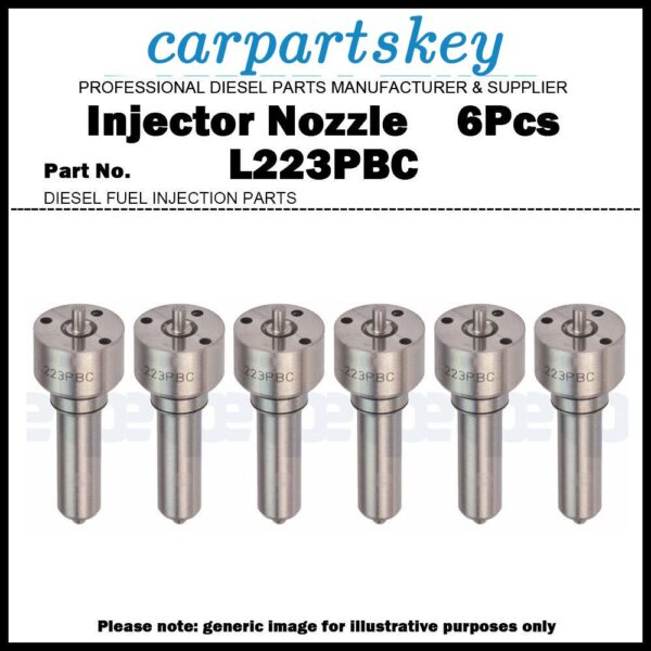 6x Fuel Injector Nozzle L223PBC for Volvo FM9 9.9D 20363748 20500620 BEBE4C02001