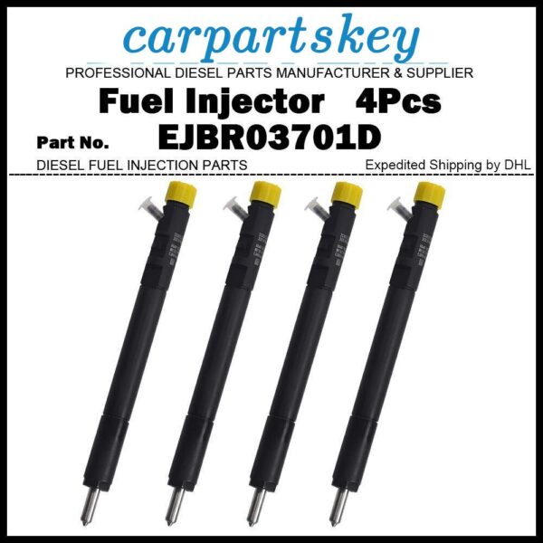 4x Fuel Injector EJBR03701D for Kia Sedona Pregio Carnival Bongo 2.9d 338014X810