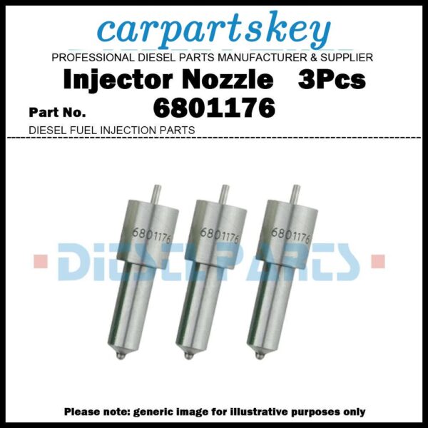 3Pcs Fuel Injector Nozzle 6801176 201-47062 for Lister Peter TL TR TW 201-48530