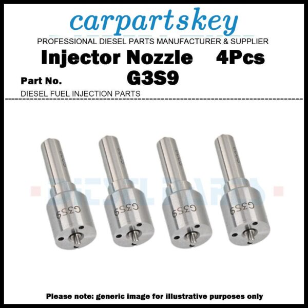 4 Injector Nozzle G3S9 for Toyota Toyoace Hino Dutro 1KD 23670-30380 23670-39385