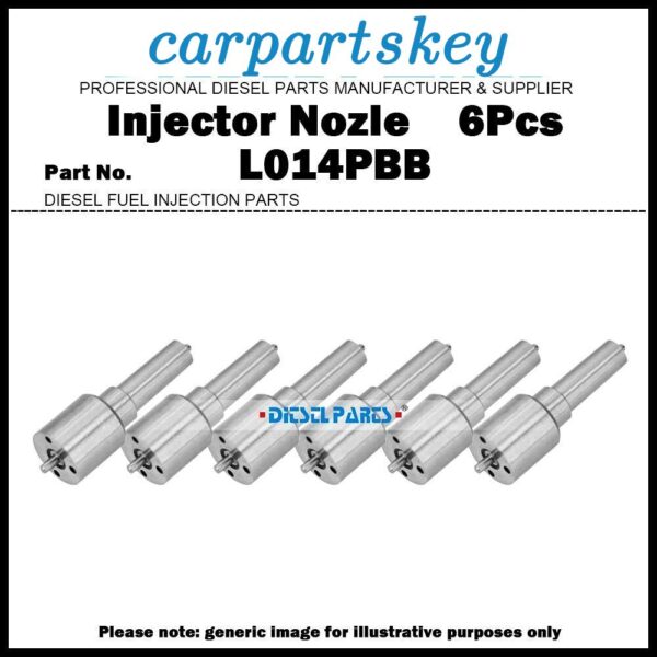 6 Fuel Injector Nozzle L014PBB for Volvo FH12 FM12 12.1D 8113177 3155040 8113409