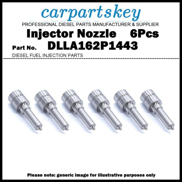 6x Fuel Injector Nozzle DLLA162P1443 for BMW E60 E61 525D 0445110212 13537794652