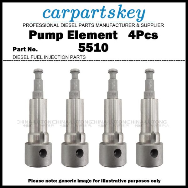 4x Pump Element Plunger and Barrel 5510 090150-5510 for Mitsubishi Canter 4D36