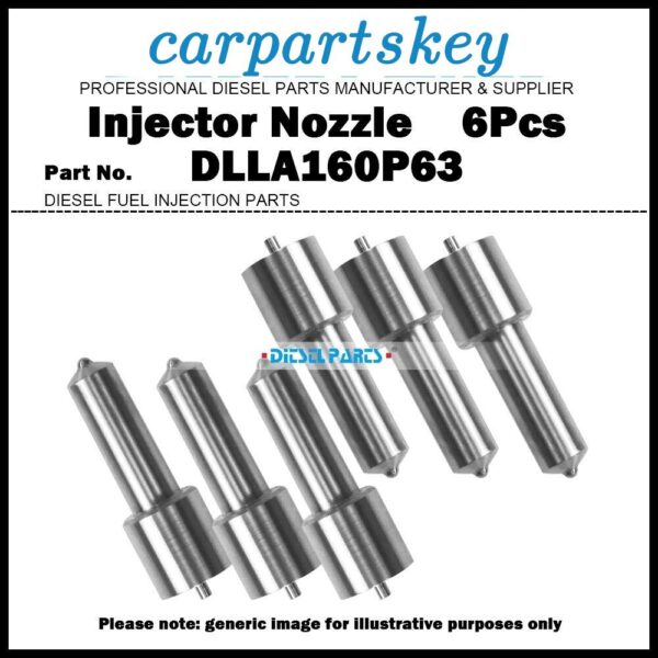 6Pcs Fuel Injector Nozzle Tips DLLA160P63 0433171063 73GG333P3 for MACK EME6-300