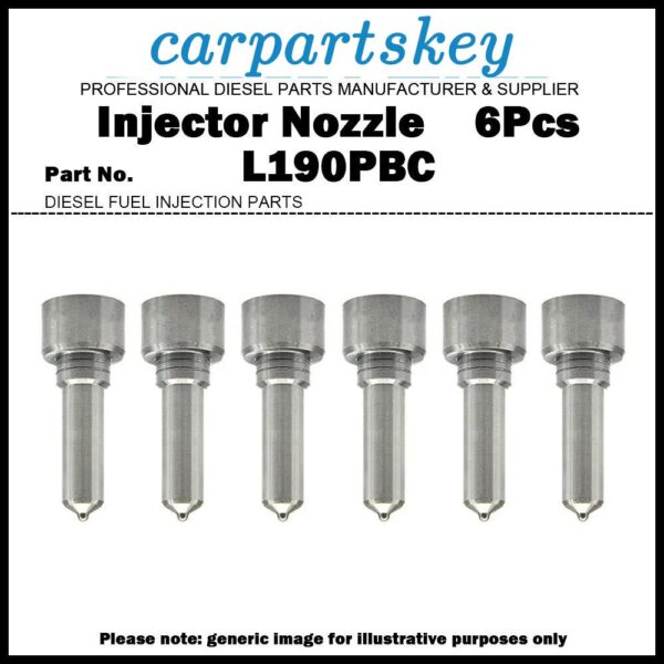 6Pcs Diesel Common Rail Fuel Injector Nozzle Tips L190PBC