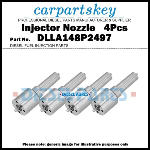 4Pcs Fuel Injector Nozzle DLLA148P2497 for Great WALL 0445110719 1112100-E06-C1