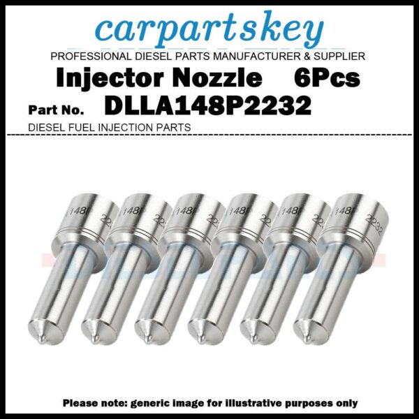 6x Fuel Injector Nozzle DLLA148P2232 for Scania 12.7L Truck Bus 1943974 1943972