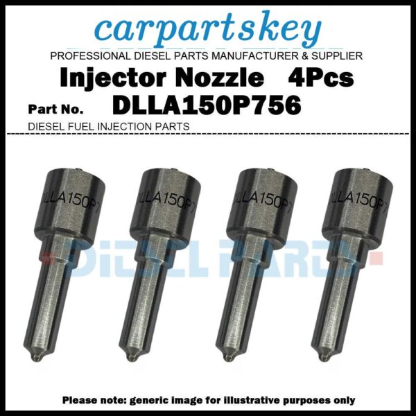 4Pcs Fuel Injector Nozzle DLLA150P756 for Kubota V3300 1C050-53005 1C050-53004