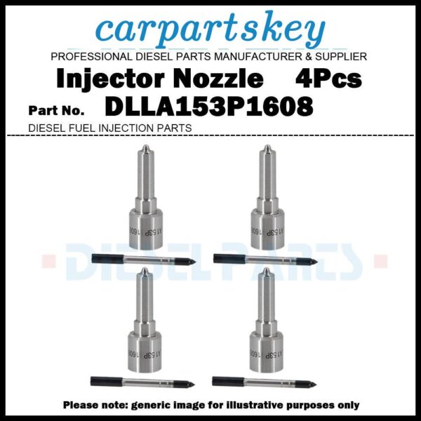 4x Injector Nozzle DLLA153P1608 for Hyundai Starex Kia Sorento 2.5d 33800-4A500