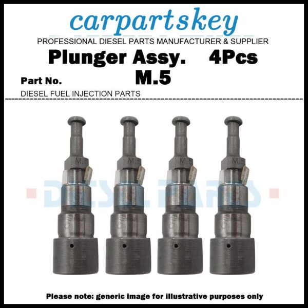 4x Fuel Injection Pump Element M5 Plunger and Barrel M.5 129506-51100 for Yanmar