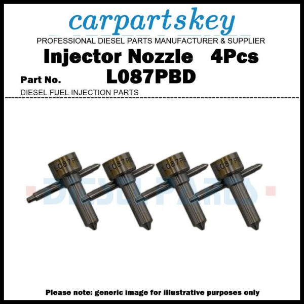 4x Fuel Injector Nozzle L087PBD for Nissan Renault Dacia 1.5dci 28232242 R04101D