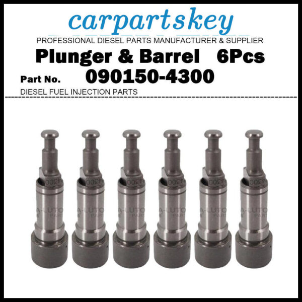 6Pcs Pump Element 4300 Plunger and Barrel 090150-4300 for MITSUBISHI 6D16 6D14T