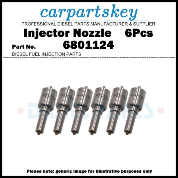 6x Injector Nozzle 6801124 3919312 for CUMMINS 6BT 5.9L Komatsu PC150-5 6760419