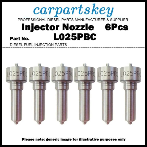 6x Fuel Injector Nozzle L025PBC for VOLVO FH12 FM12 12.1D D12C D12D VOE20430583