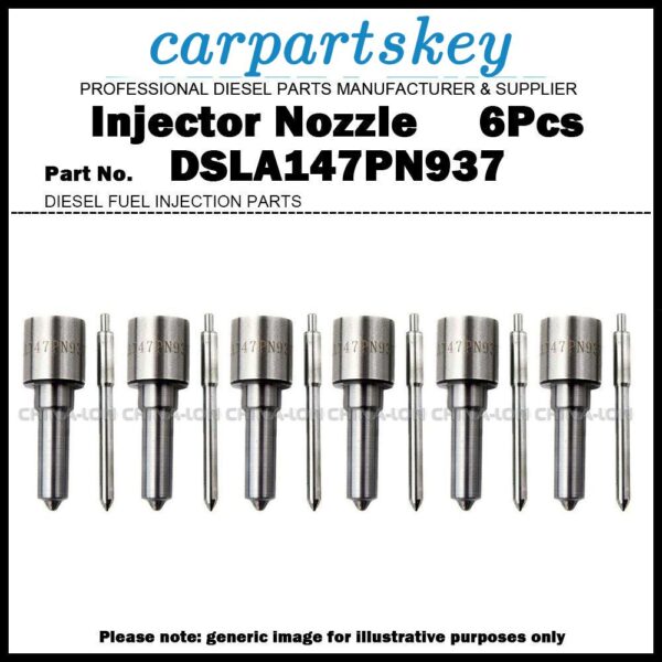 6x Fuel Injector Nozzle Tips 105017-9370 DSLA147PN937 for Mitsubishi HEAV S6K-T