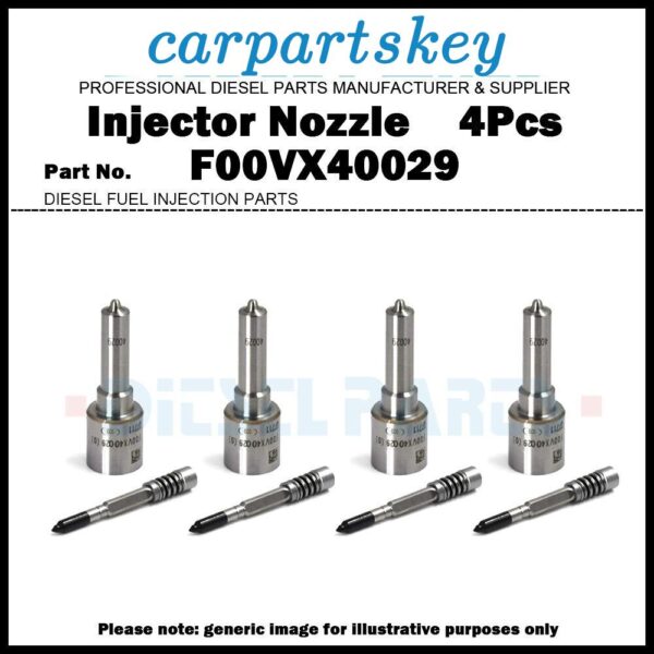 4 Injector Nozzle F00VX40029 for Seat Leon 1P1 2.0TDi CEGA 03L130277X 03L130855X
